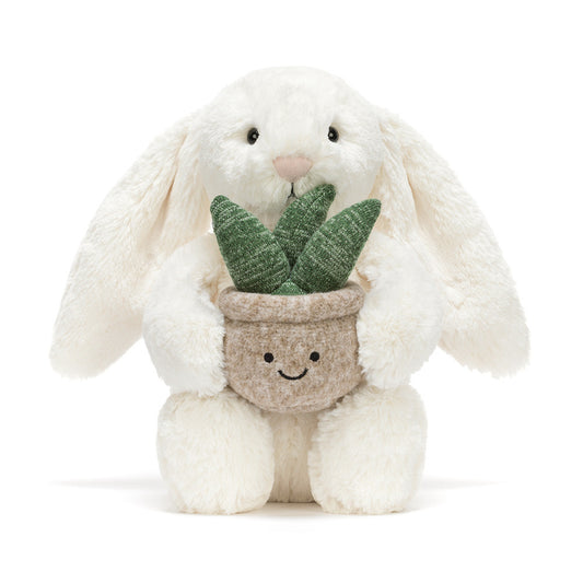 Cream Bunny with Plant Jellycat